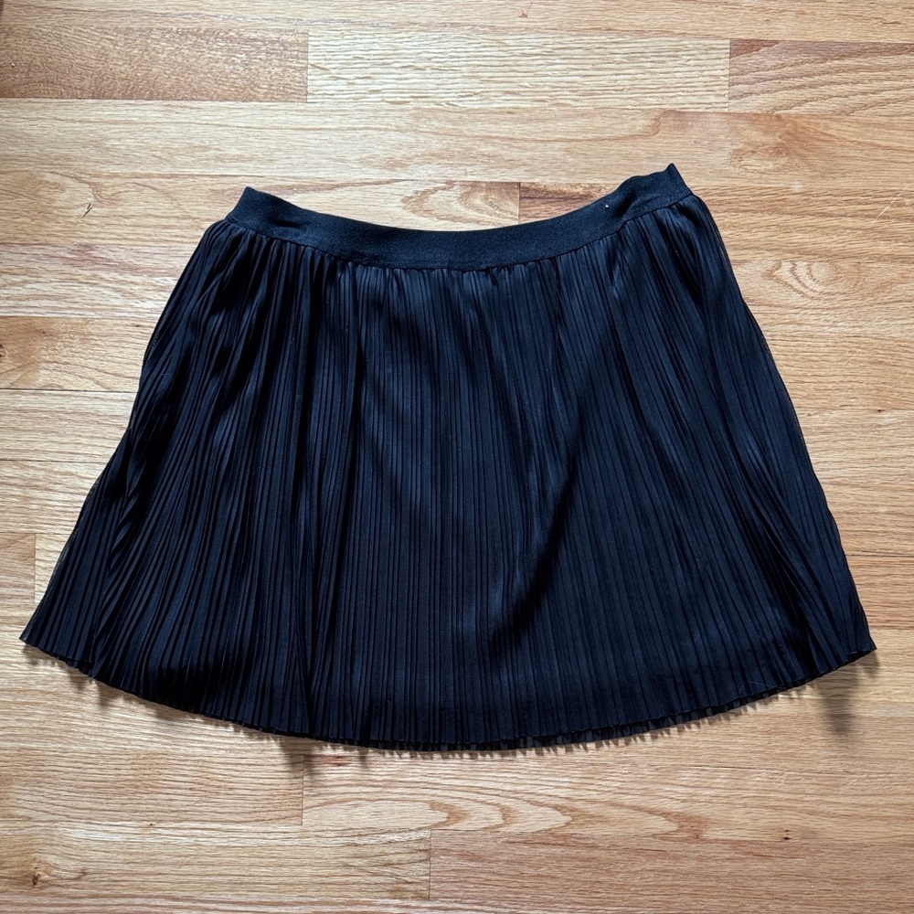 ASOS Black Pleated Mini Skirt A-Line Casual